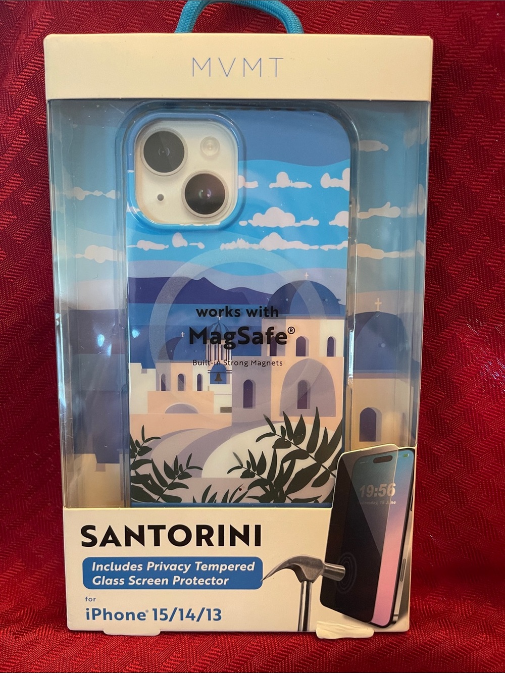 MVMT Santorini MagSafe Case in Sky Blue and White - For iPhone 15/14/13
